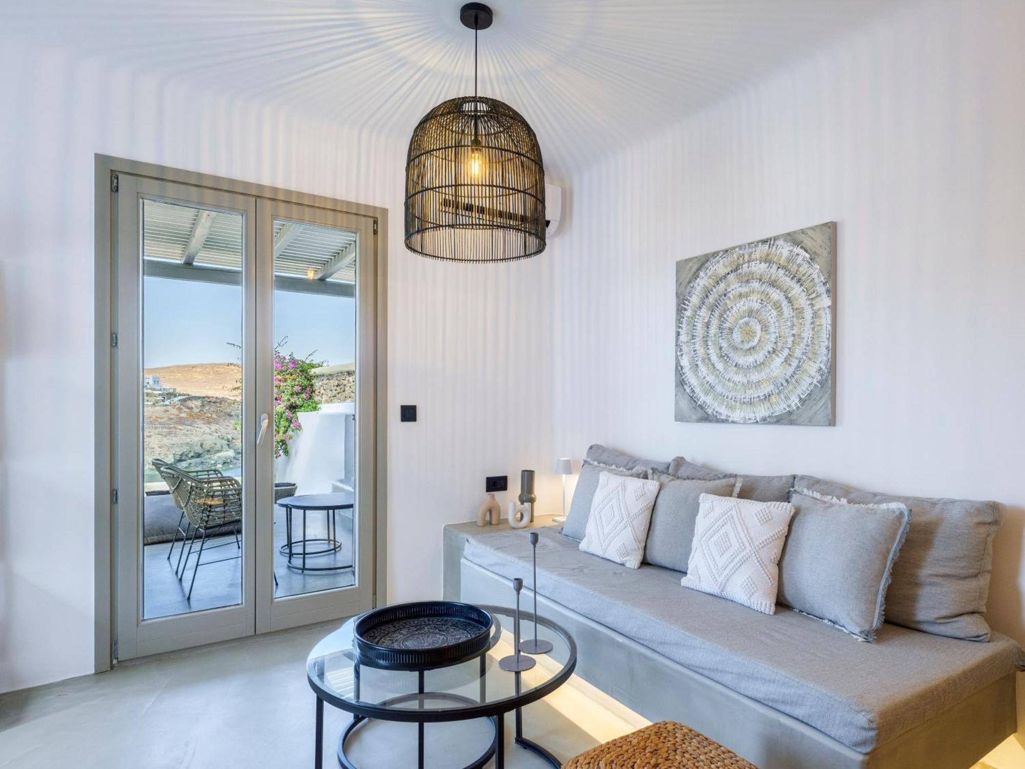 Sea Rock & Sky Private Mykonos Residence Merchia Beach Eksteriør bilde