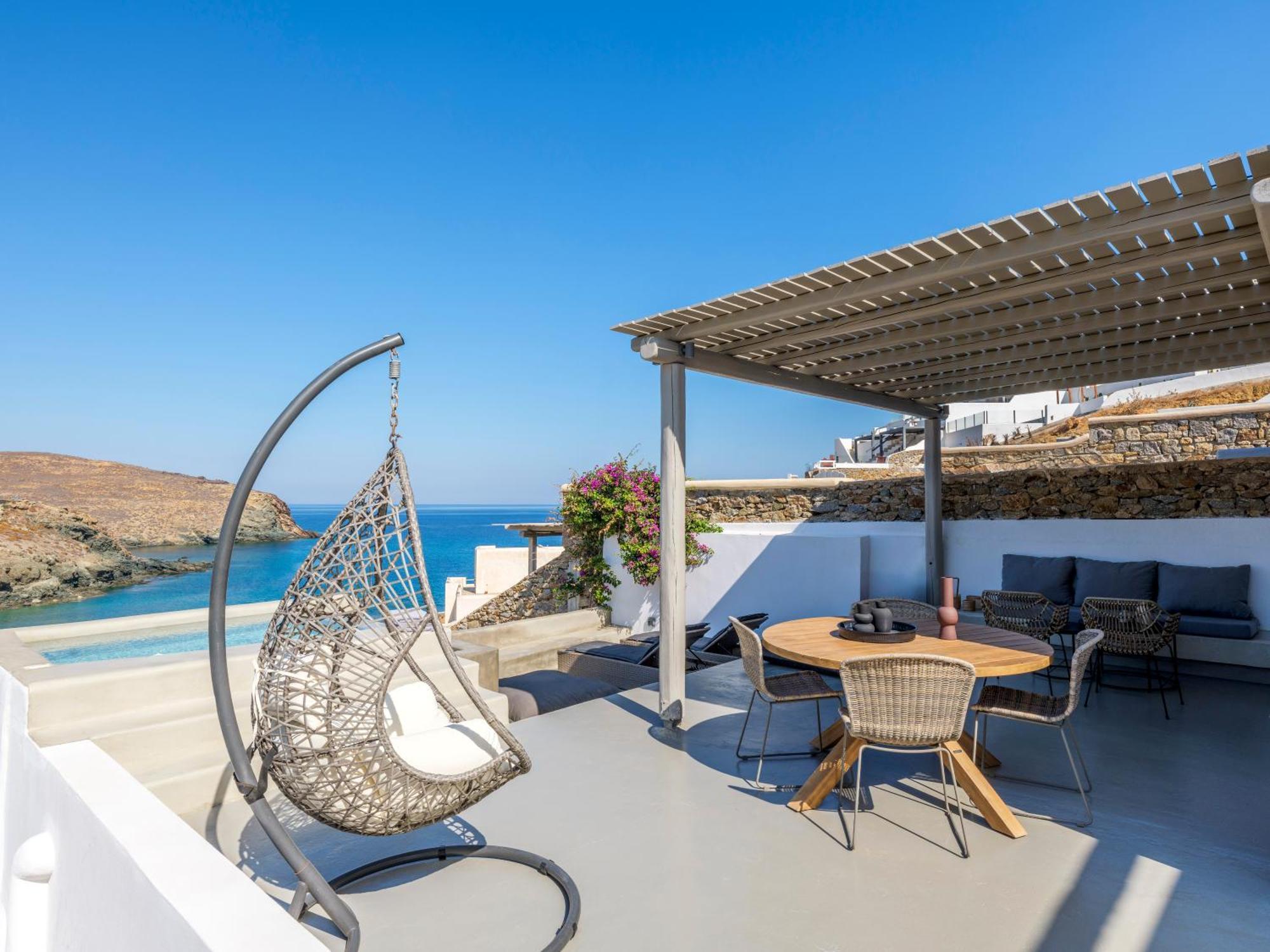 Sea Rock & Sky Private Mykonos Residence Merchia Beach Eksteriør bilde