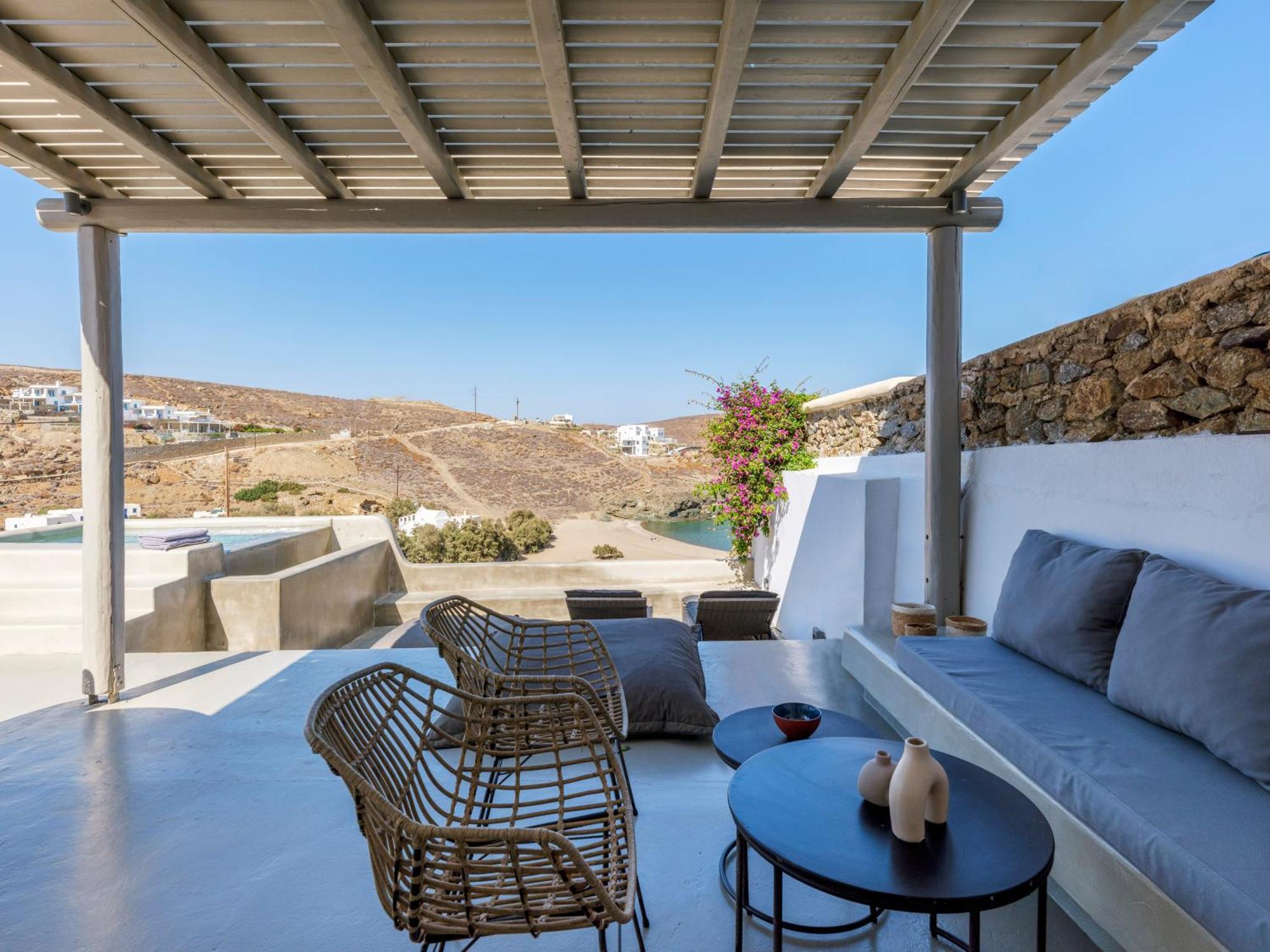 Sea Rock & Sky Private Mykonos Residence Merchia Beach Eksteriør bilde
