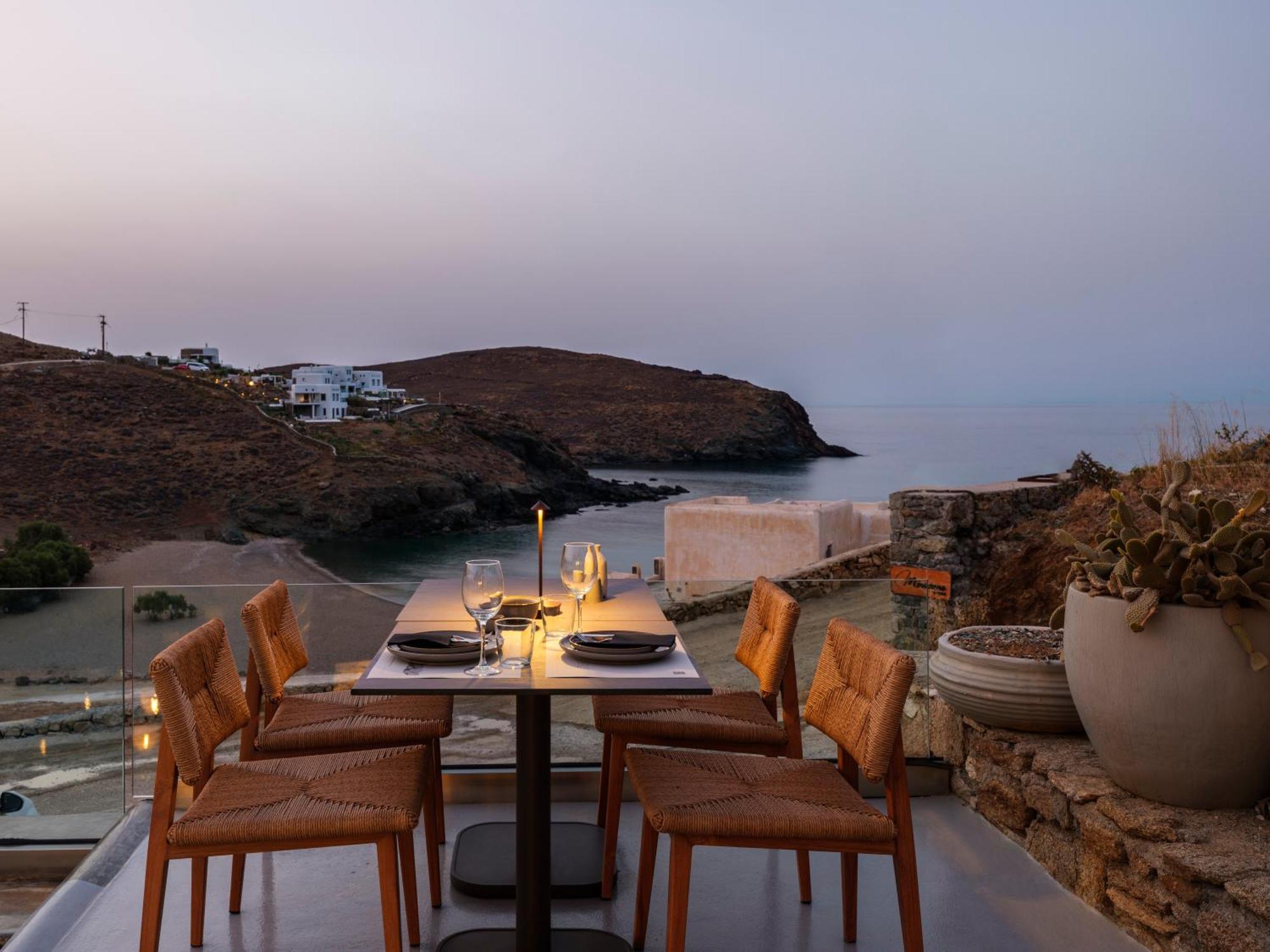 Sea Rock & Sky Private Mykonos Residence Merchia Beach Eksteriør bilde