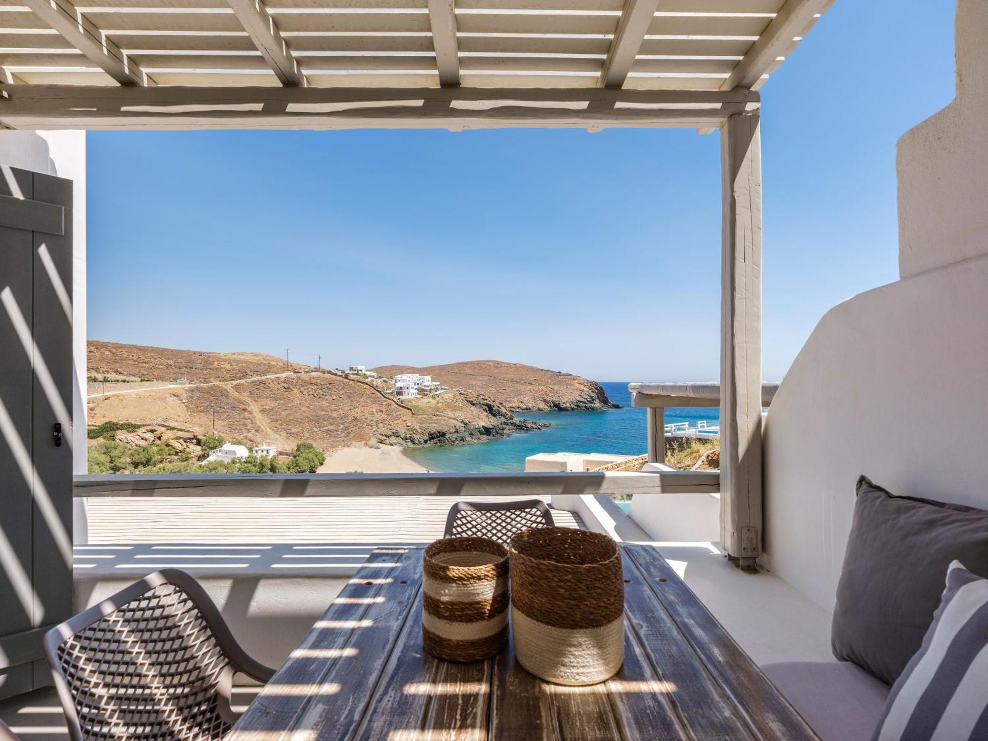 Sea Rock & Sky Private Mykonos Residence Merchia Beach Eksteriør bilde