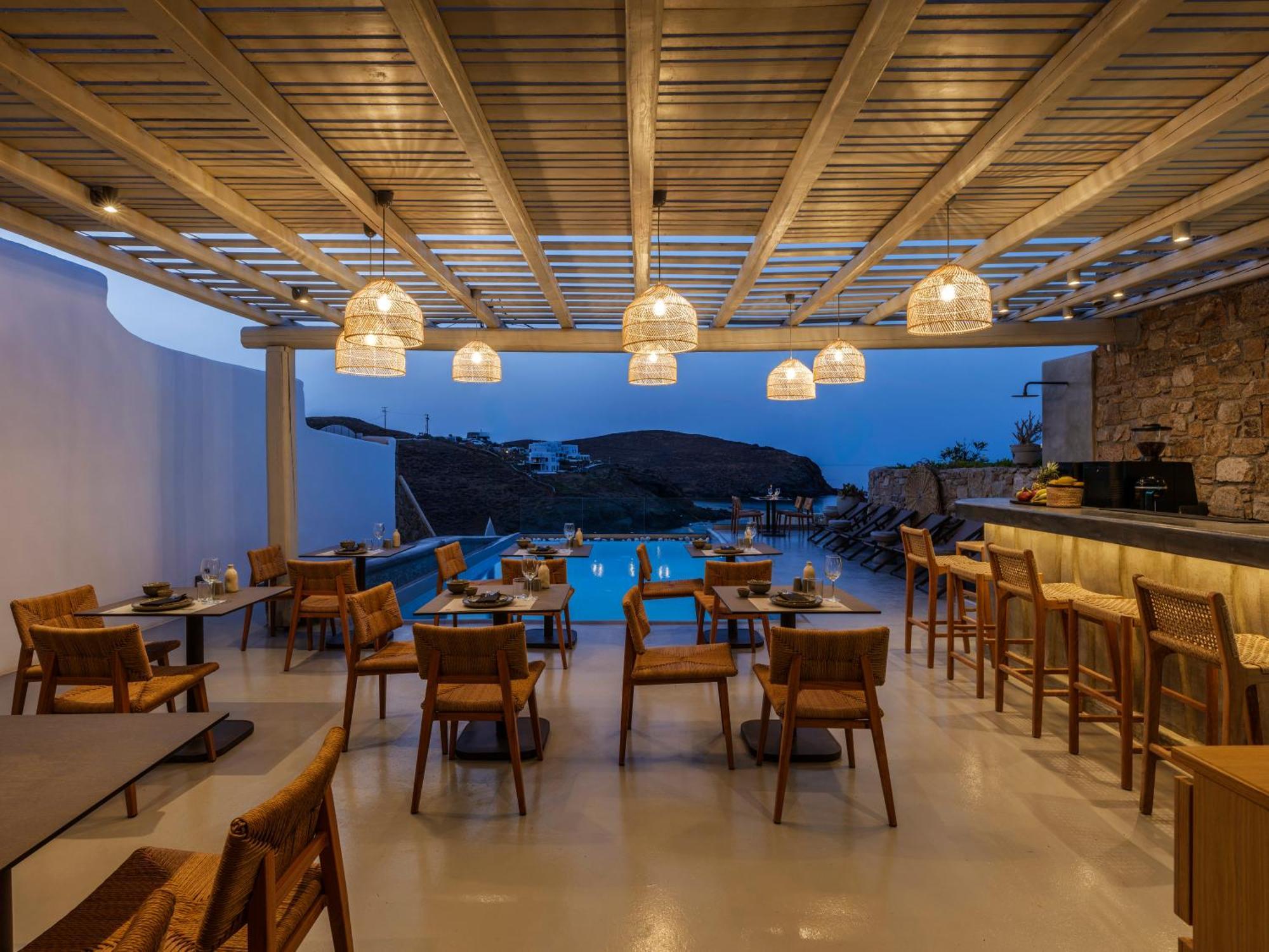 Sea Rock & Sky Private Mykonos Residence Merchia Beach Eksteriør bilde