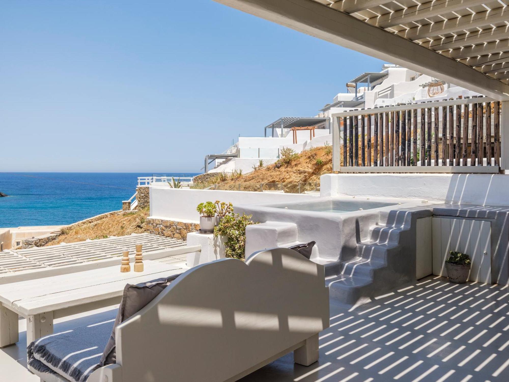 Sea Rock & Sky Private Mykonos Residence Merchia Beach Eksteriør bilde