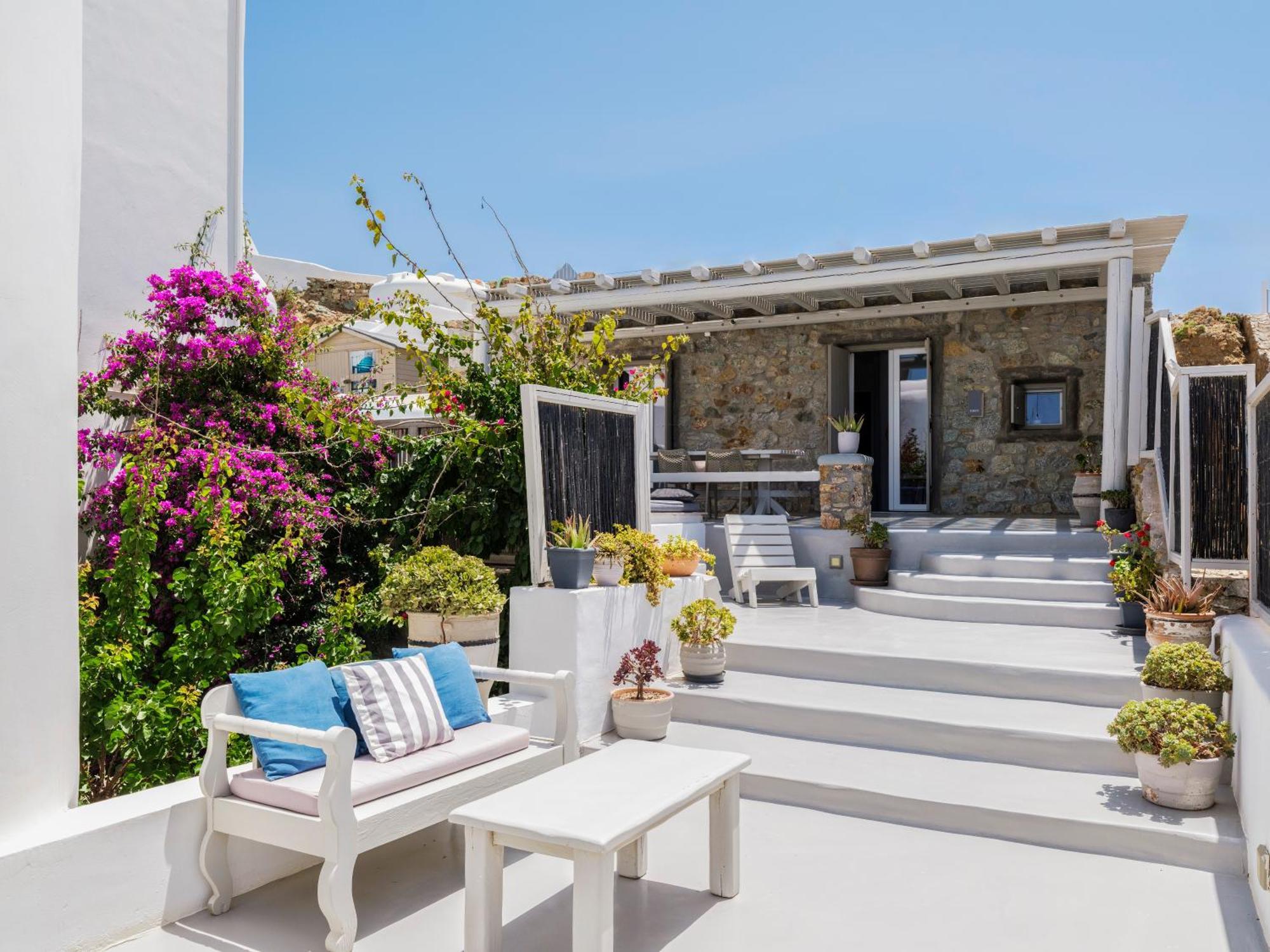 Sea Rock & Sky Private Mykonos Residence Merchia Beach Eksteriør bilde
