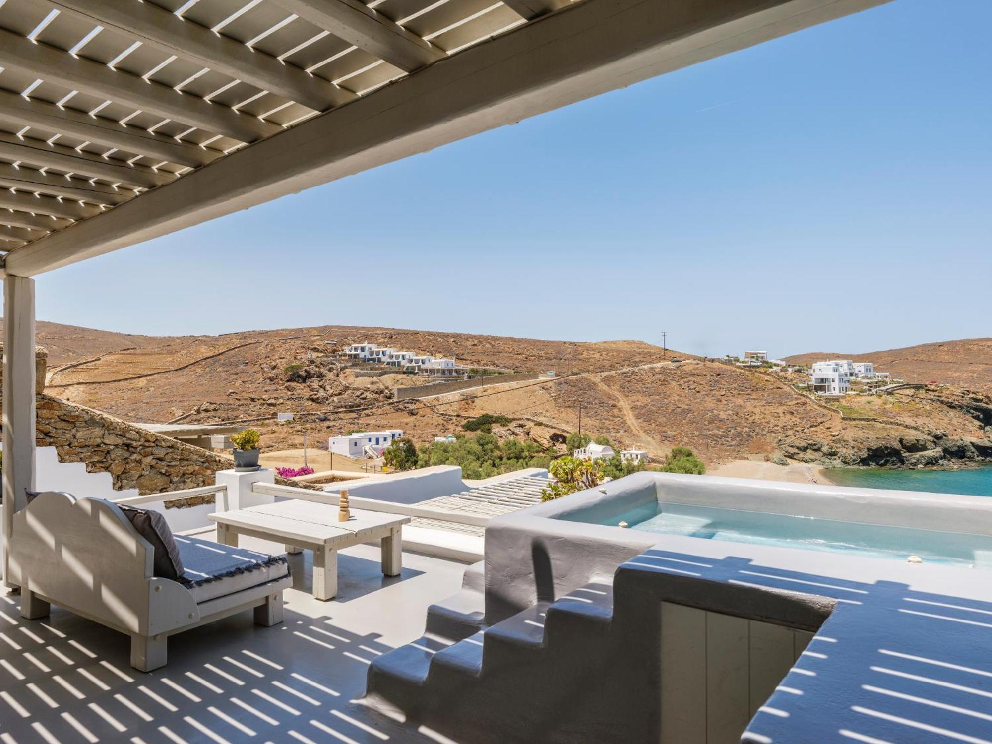 Sea Rock & Sky Private Mykonos Residence Merchia Beach Eksteriør bilde