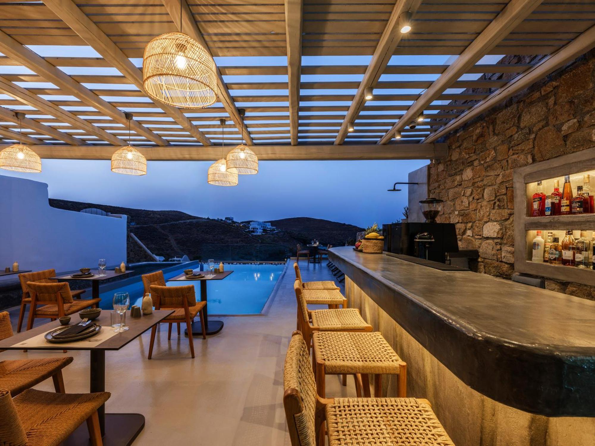 Sea Rock & Sky Private Mykonos Residence Merchia Beach Eksteriør bilde