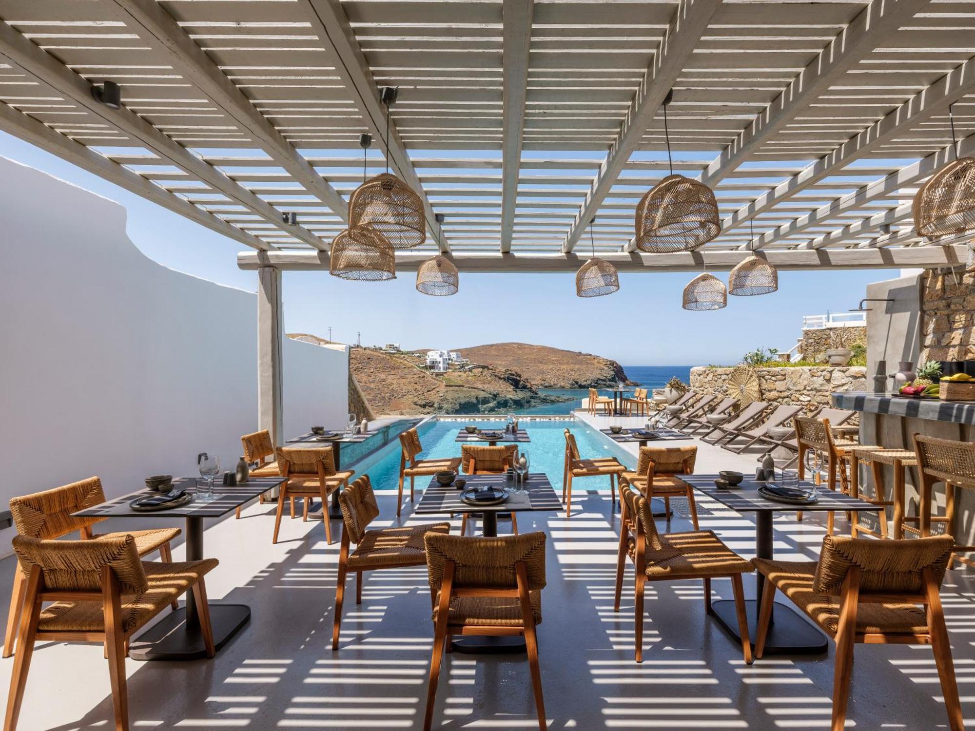 Sea Rock & Sky Private Mykonos Residence Merchia Beach Eksteriør bilde