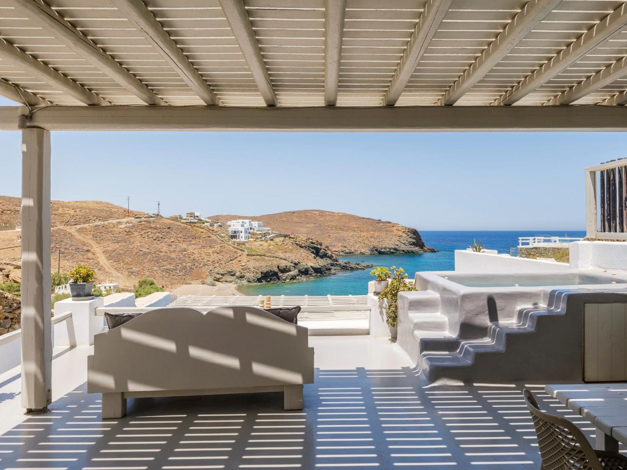 Sea Rock & Sky Private Mykonos Residence Merchia Beach Eksteriør bilde