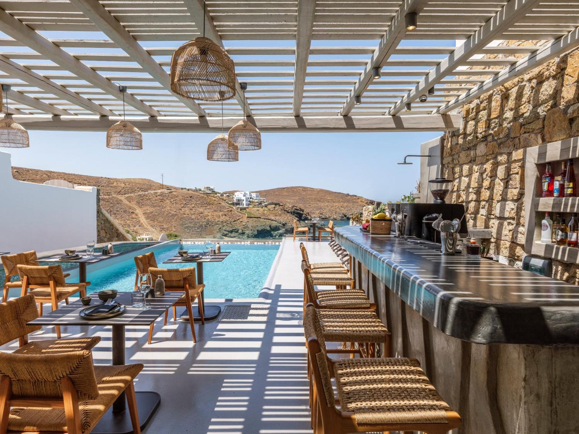 Sea Rock & Sky Private Mykonos Residence Merchia Beach Eksteriør bilde