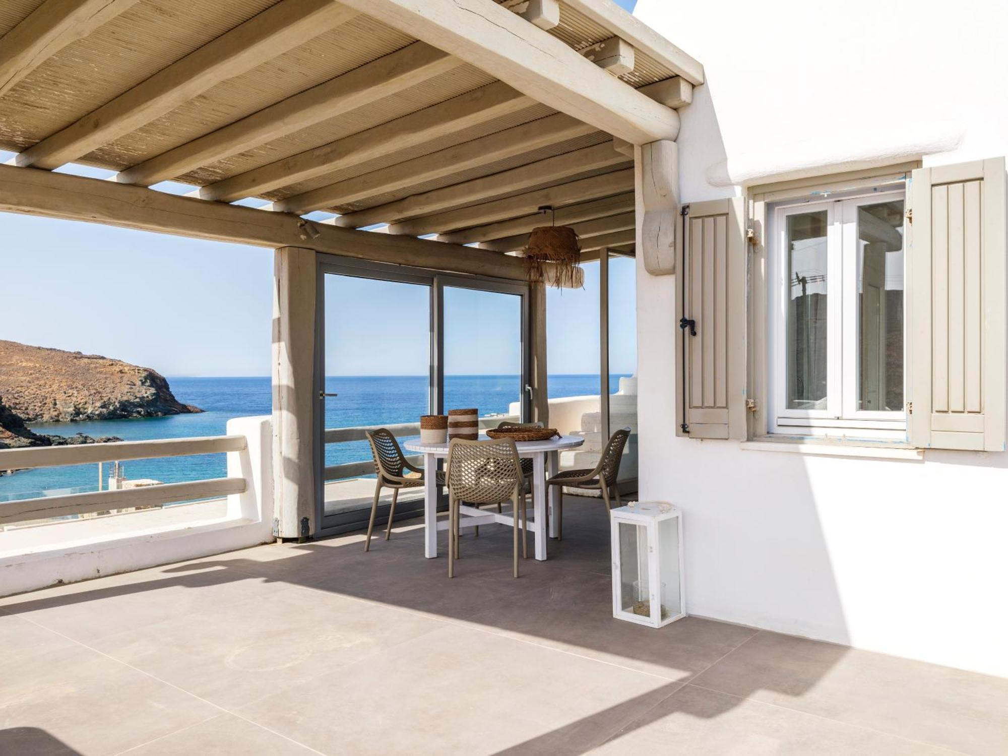 Sea Rock & Sky Private Mykonos Residence Merchia Beach Eksteriør bilde