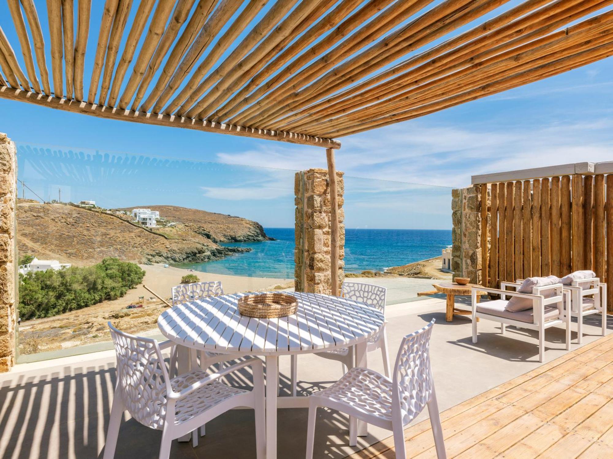 Sea Rock & Sky Private Mykonos Residence Merchia Beach Eksteriør bilde