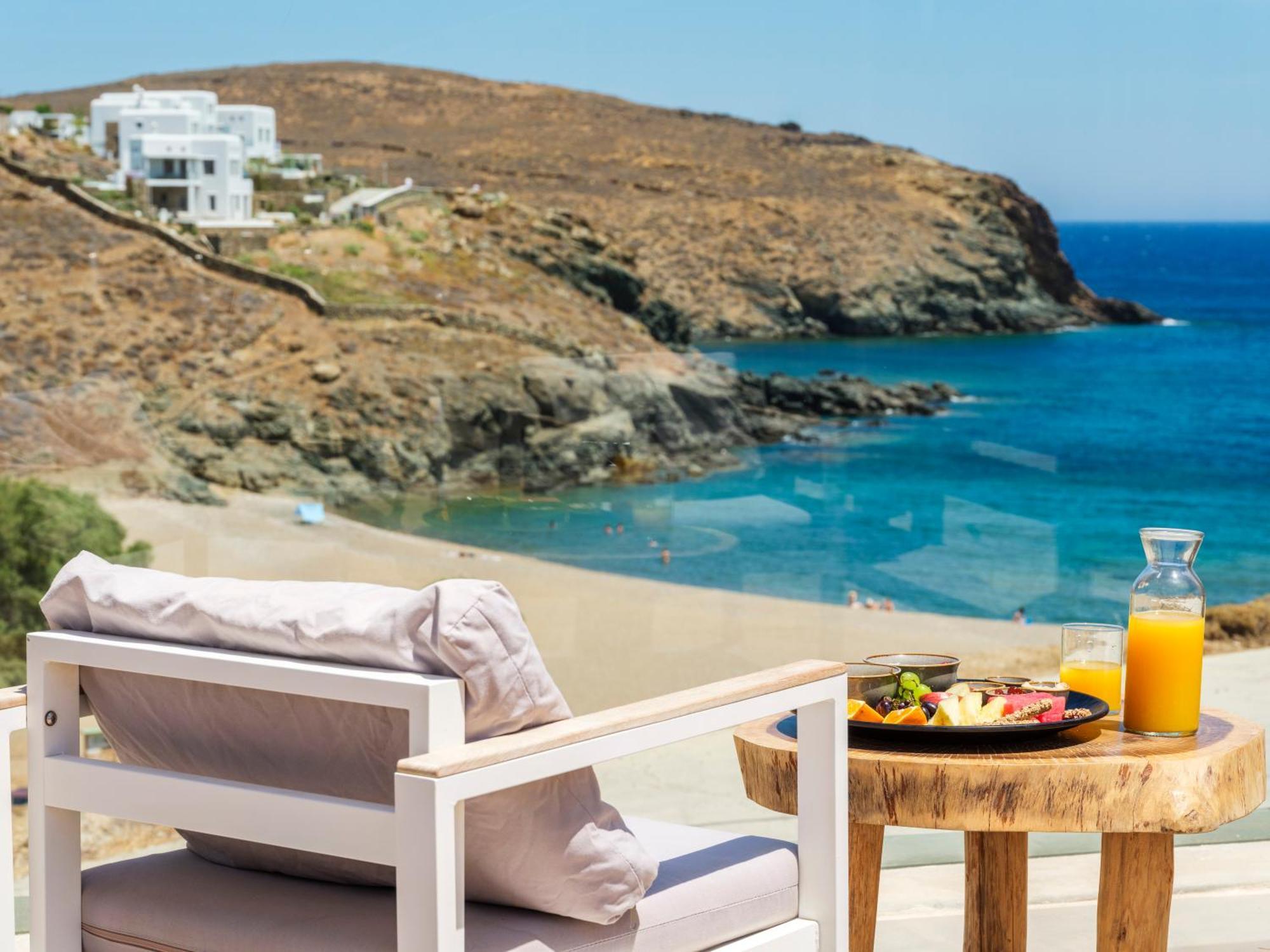 Sea Rock & Sky Private Mykonos Residence Merchia Beach Eksteriør bilde