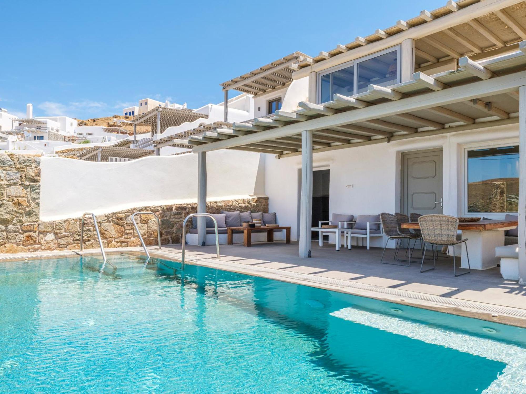 Sea Rock & Sky Private Mykonos Residence Merchia Beach Eksteriør bilde